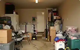 A two-panel, before-and-after image of a room cleanout after moving, as seen from inside the room.