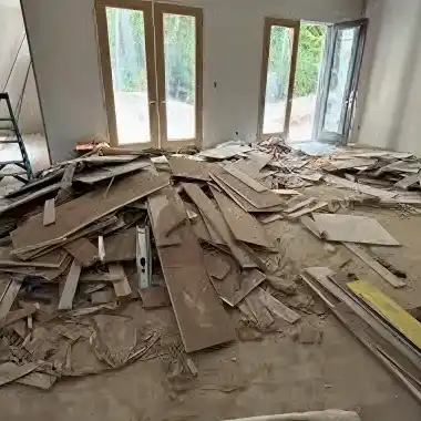 Construction debris removal service in Charlotte, NC by Junk Amigos.