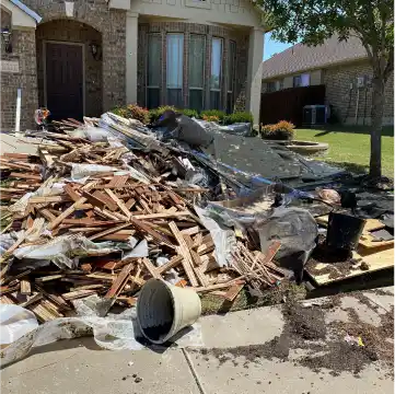 Heap of bricks, debris and junk waiting for Junk Amigo's construction waste removal.