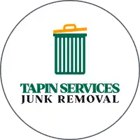 Tapin Services Junk Removal Junk Removal logo featuring a shovel clearing junk.