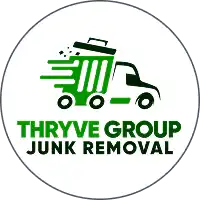 Thryve Group Junk Removal logo featuring a shovel clearing junk.
