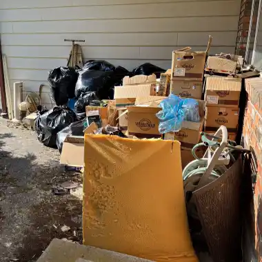 Curbside junk removal service in Greater Boston, MA by Waste No Time.