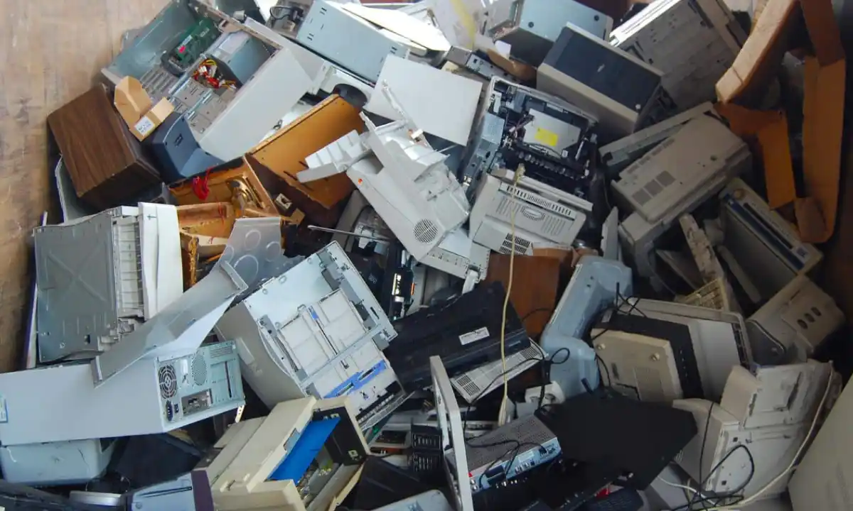E-waste removal: Old computers and electronics collected by JunkDunk.